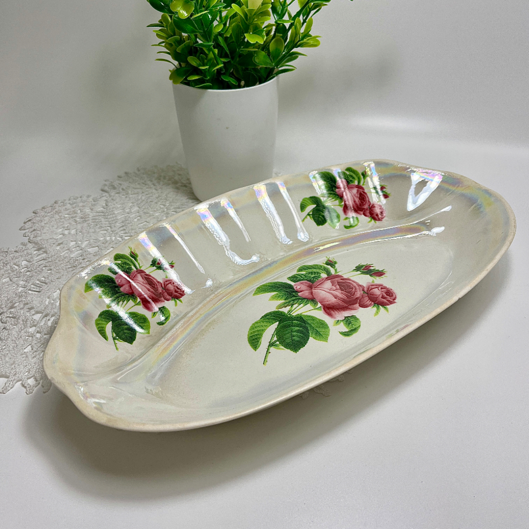 Блюдо необычной формы, фаянс Дружковского ФЗ, красное клеймо, цена за 1шт. Картинка 2